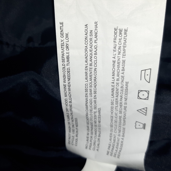 Nautica Faux Fur Trim Puffer Jacket in Navy Blue - Picture 13 of 15